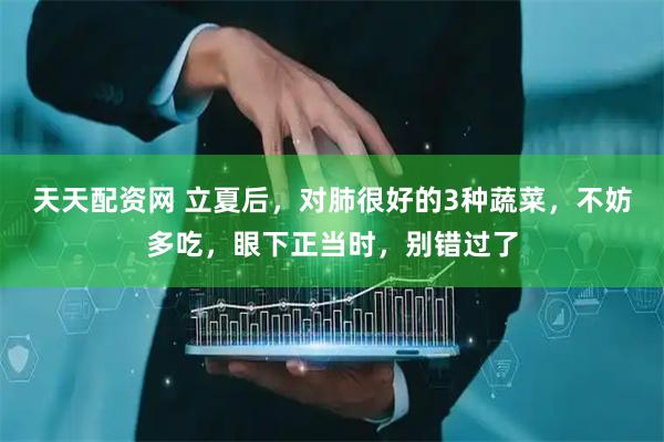 天天配资网 立夏后，对肺很好的3种蔬菜，不妨多吃，眼下正当时，别错过了