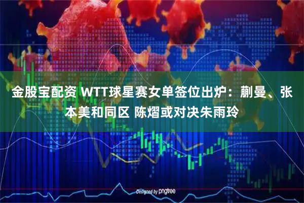 金股宝配资 WTT球星赛女单签位出炉：蒯曼、张本美和同区 陈熠或对决朱雨玲